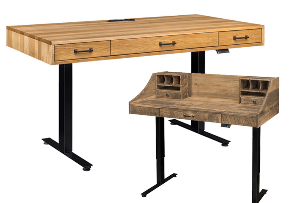 Amish-Made Height Adjustable Desks