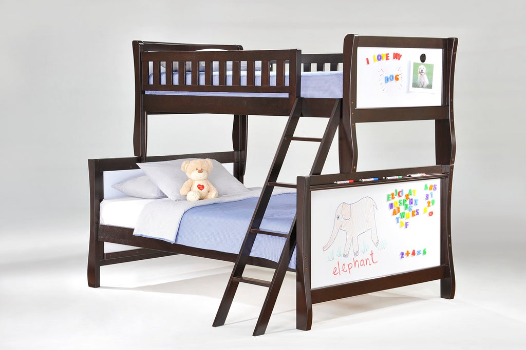 Scribbles Twin over Full Hardwood Bunk Bed