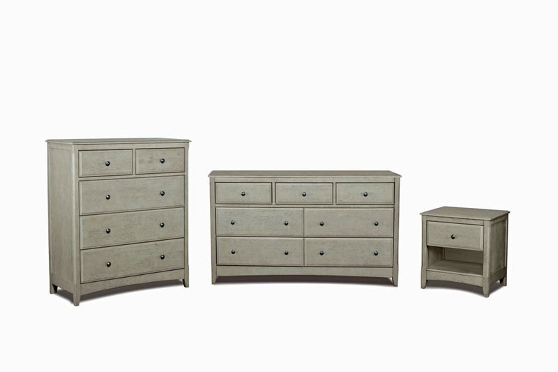 Night and Day Furniture Bedroom Brushed Driftwood / 3 Piece Bundle (No Mirror) Secrets Case Goods - Many Colors To Choose From